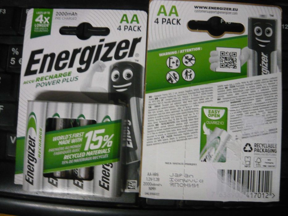 Acumulatori Energizer Japan AA 2000 mAh NOI, set 4 buc, ideale pt jucării