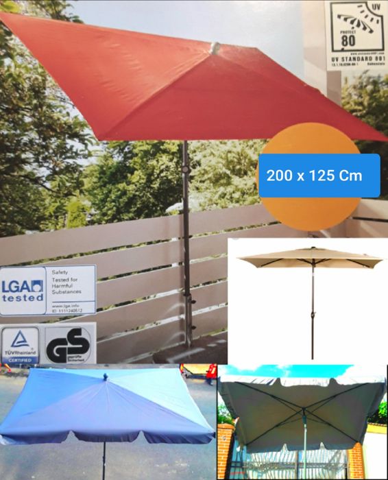 UMBRELE Dreptunghiulare 2 x 1,25 m pentru terasă NOI - 150 Lei