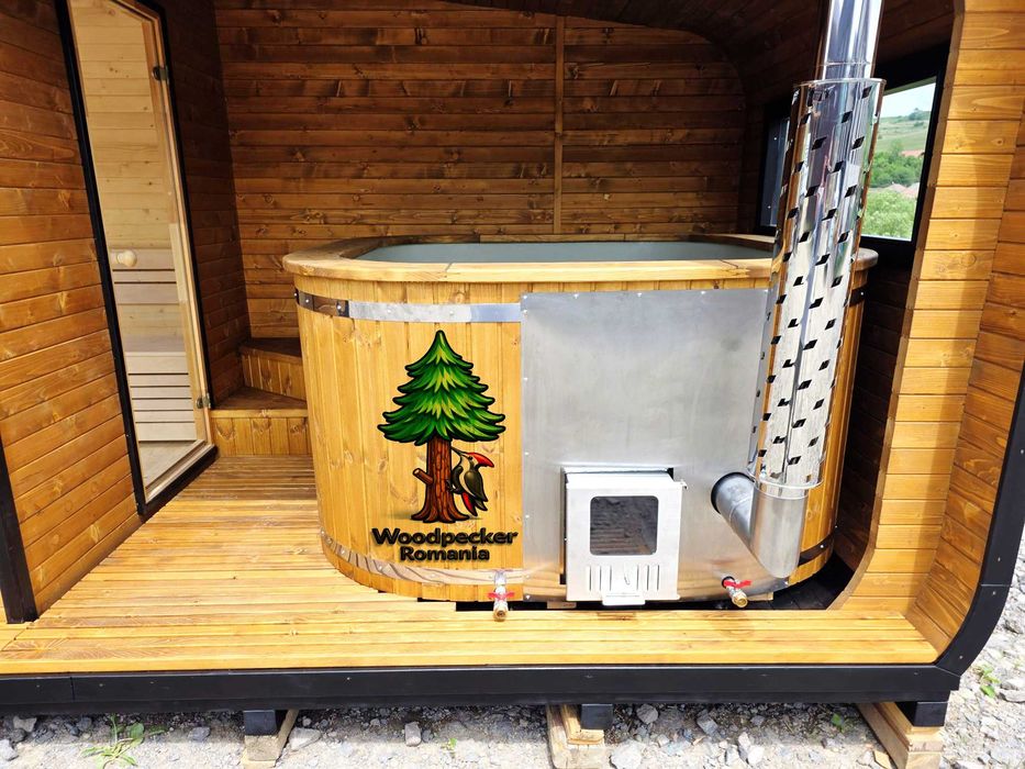 Sauna combinata cu jacuzzi