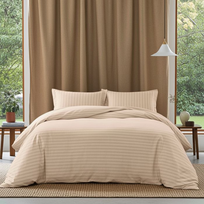 Lenjerie Damasc Mali Dx011, Damasc, 4 Piese, Cu Elastic, Bej