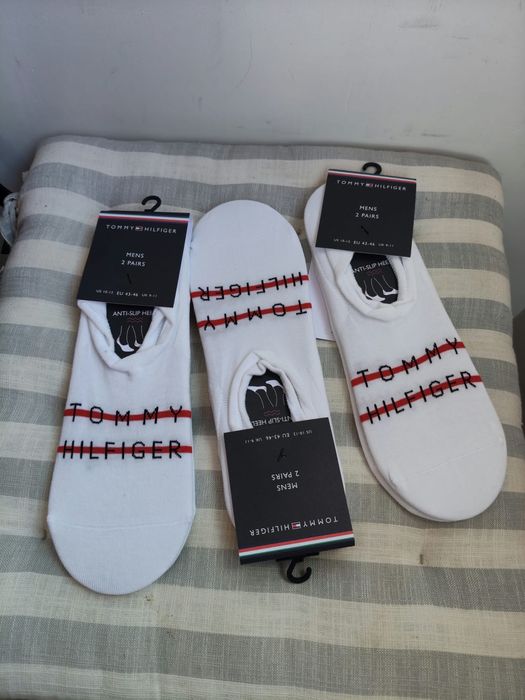 Tommy Hilfiger set 6 perechi sosete invizibile albe marimea 43-46 noi originale