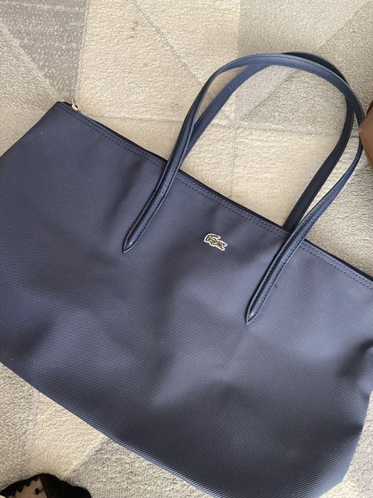 Две сумки Lacoste и коричневая кожзаменитель - отличное состояние