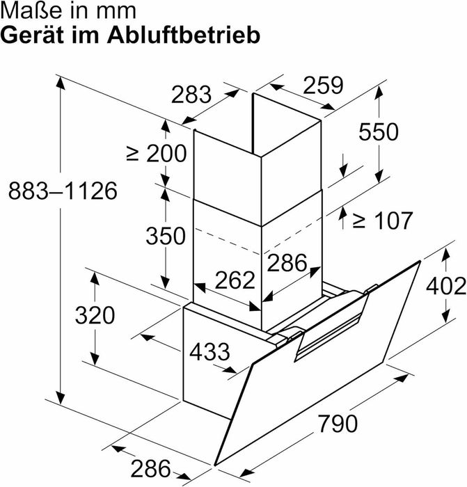 Стенен аспиратор NEFF (D85IFN1S0 N50) 430m3/h 80см TouchControl
