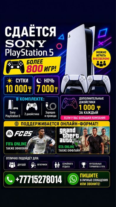 Аренда PlayStation 5 | Более 800 игр | Работаем 24/7
