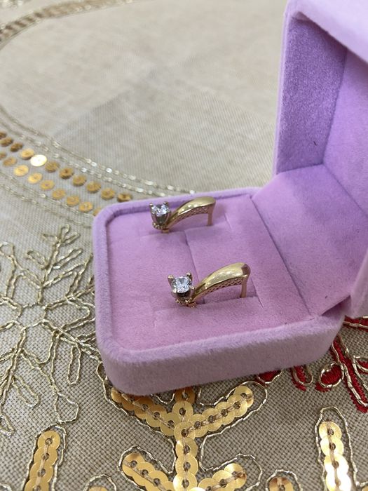 Серьги золото Италия