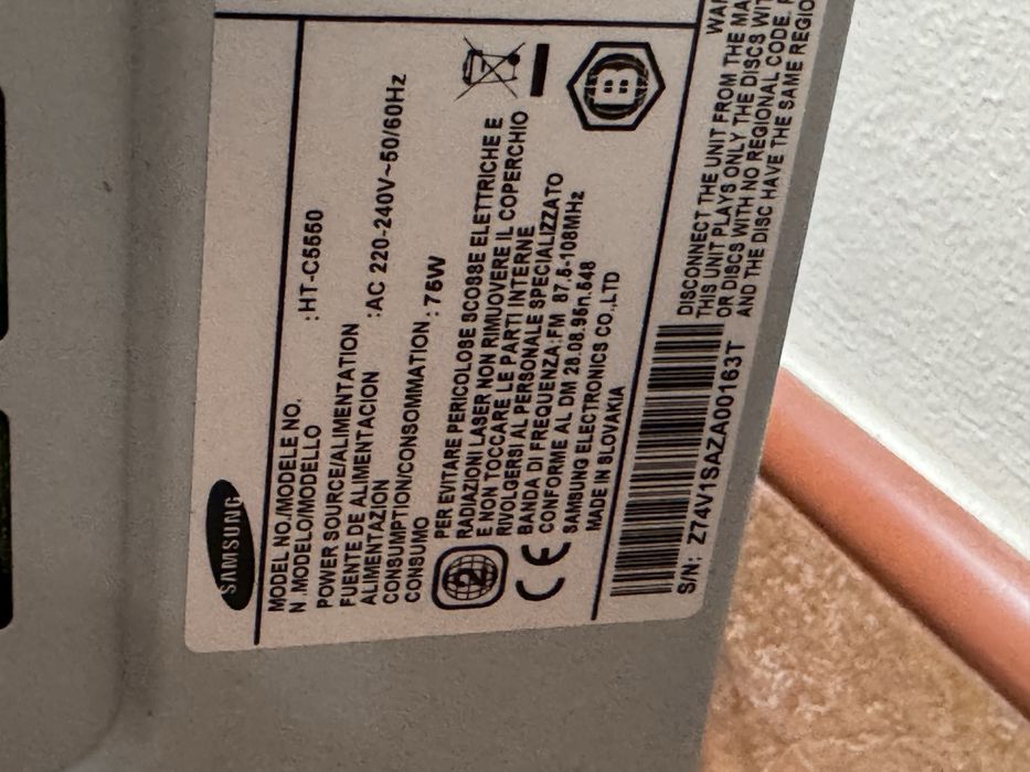 Vand sistem home cinema blue ray Samsung