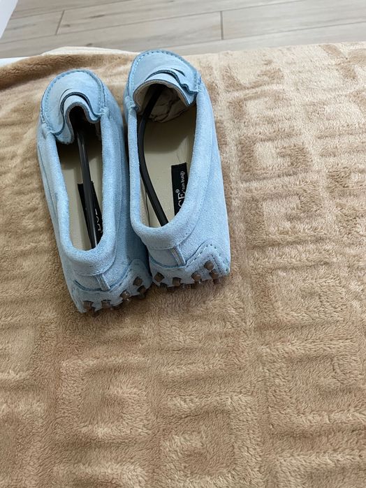 Обувь Мокасины голубого цвета