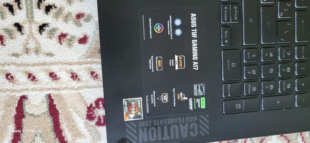 Ноутбук AsusTUF GAMING A17 FA707NVR