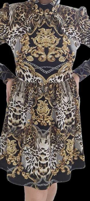 Рокля златно бижу