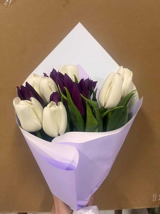 тюльпаны с индивидуальным оформлением