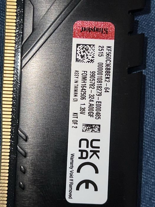 32 gb ram ddr5 4800mhz xmp 6000 cl36