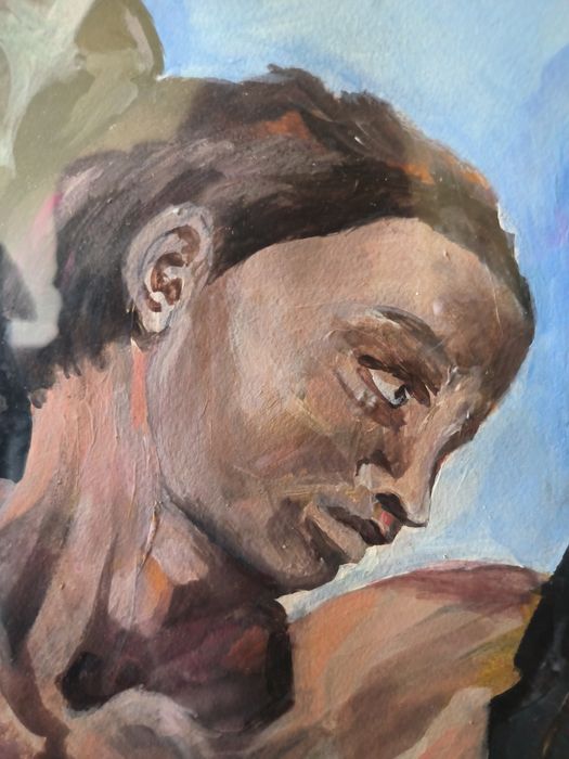 Картина акрилом "Задержание Адама" 73*56