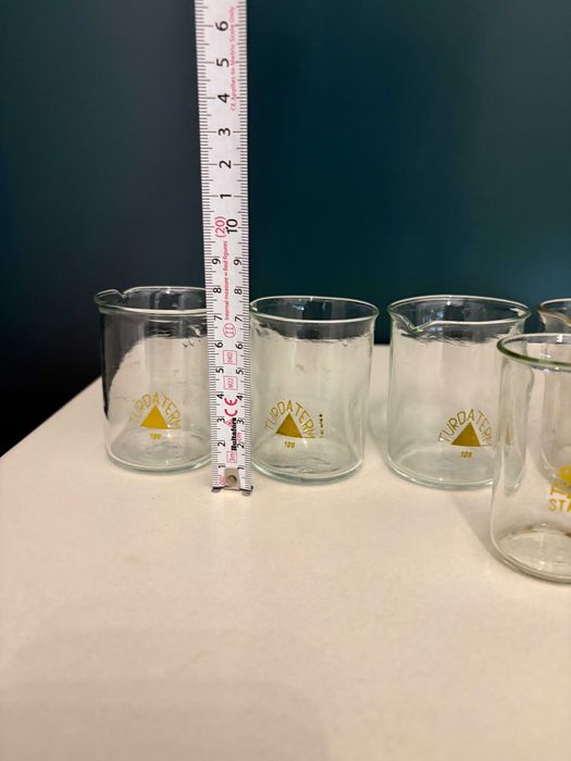 Recipiente laborator TUDATERM sticlă borosilicat, cilindrice, rare