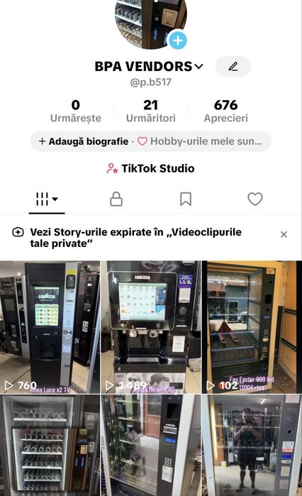 Manea Vending aparat refrigerant bauturi reci si snack