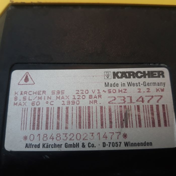 Водоструйка  Karcher 695 220v2.2kw130bar Мет.Глава