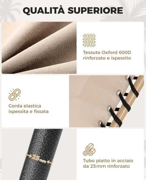 Сгъваем шезлонг KingCamp, голям подплатен градински