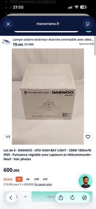Vând lampe DAEWOO