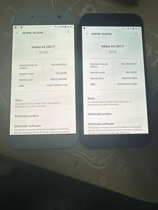 sam A5,2017 ,32 gb liber reta