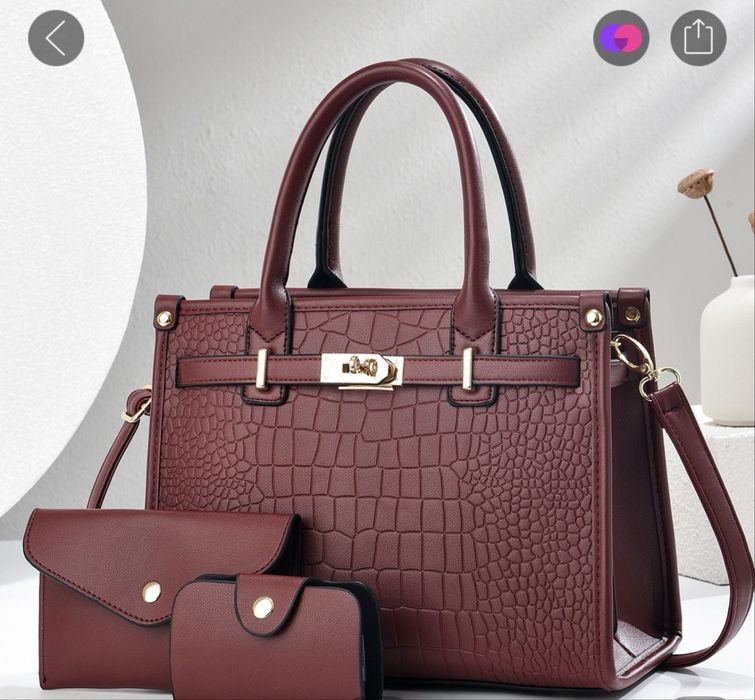 сумка качественная бордовая