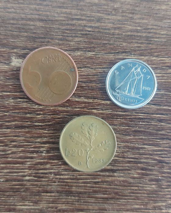 Monede Vechi - Lira de 20 Italiana 1985 si altele