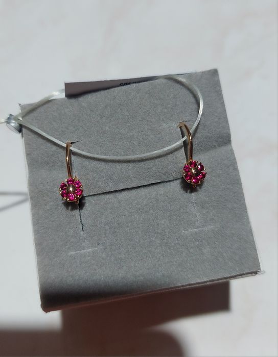 Золото серьги детские 585 пробы