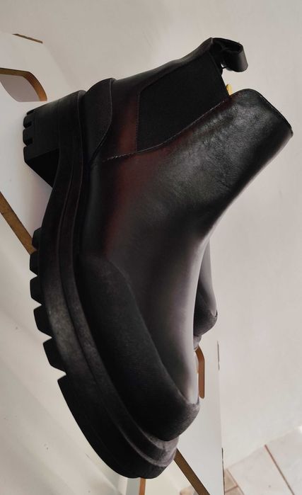 Ghete chelsea 41 41.5 plain toe ZARA NOI piele naturala