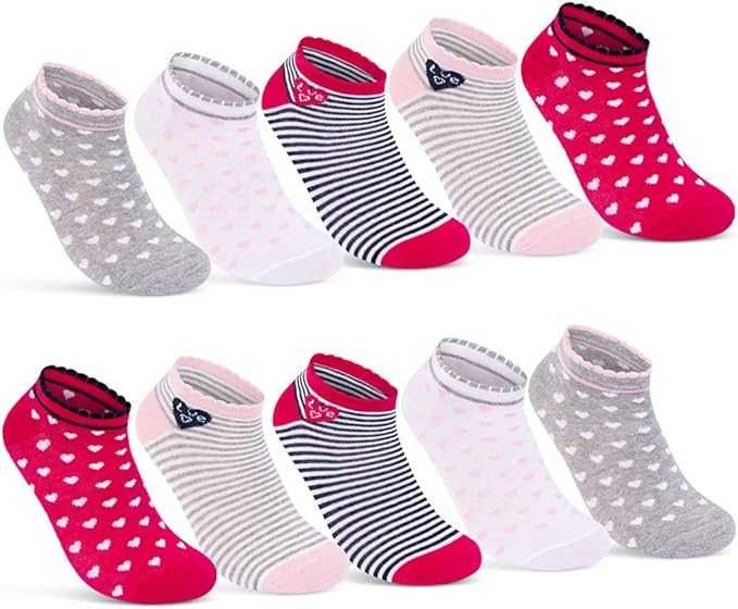 Комплект от 5 чифта комфортни и цветни памучни детски чорапи"