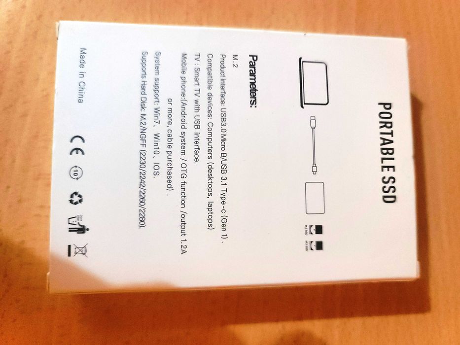 Xiaomi SSD Оригинален 128TB твърд диск 128 терабайта вход USB тип "С"