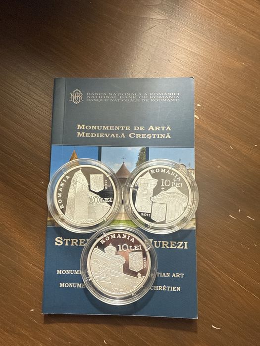 SET MONEDE BNR Monumente de Arta Medievala Crestina 10 lei 2011