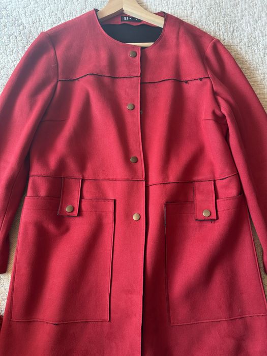 Jacheta rosie catifea, marimea S