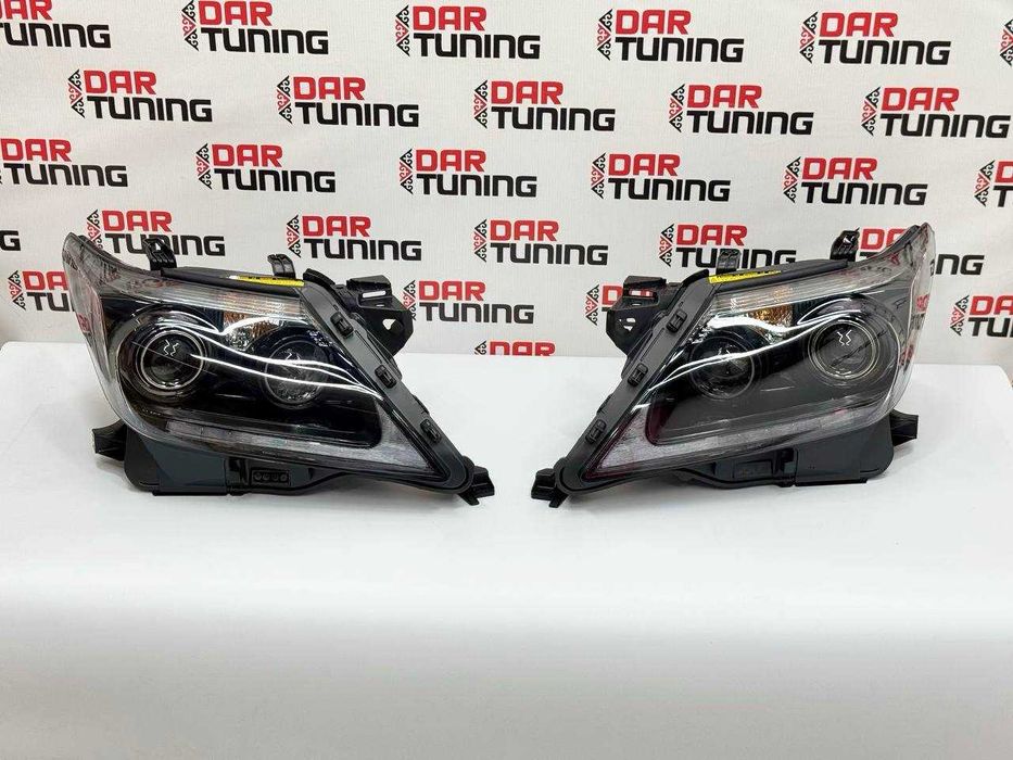 Передние фары (черные) Lexus LX570  BI LED