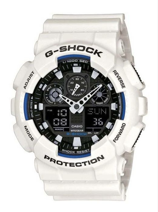 часы Casio G-Shock GA-100L-7AER в белом цвете