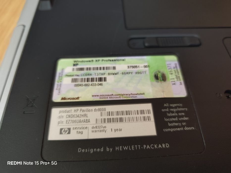 Лаптоп HP pavilion dv8000