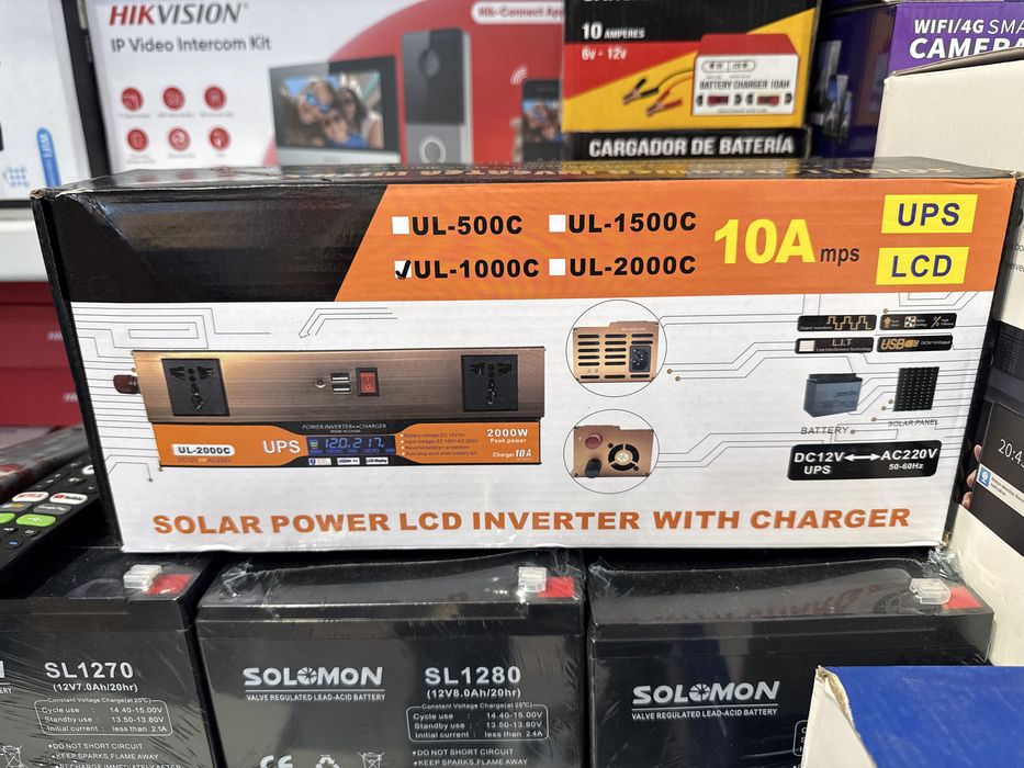 Solar Power LCD inverter with charger UL-1000(Ups)