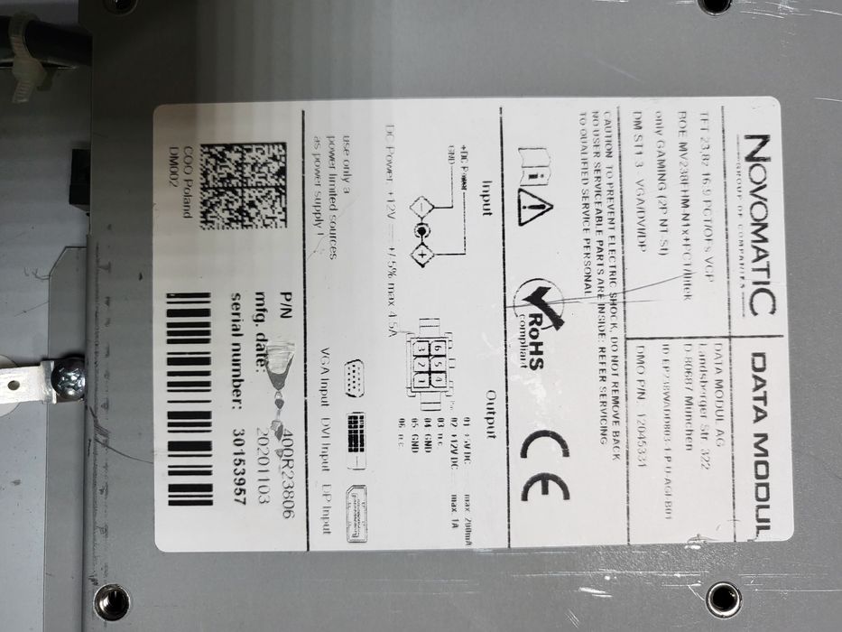 Monitor 23.8 inch Novomatic cu touchscreen