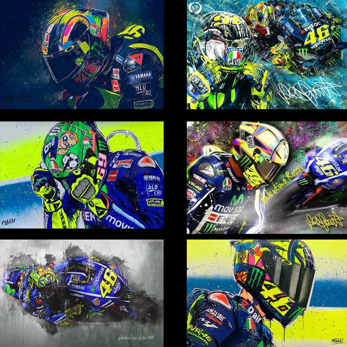 Мото Картини Стикери Rossi Marquez MotoGP WorldSBK