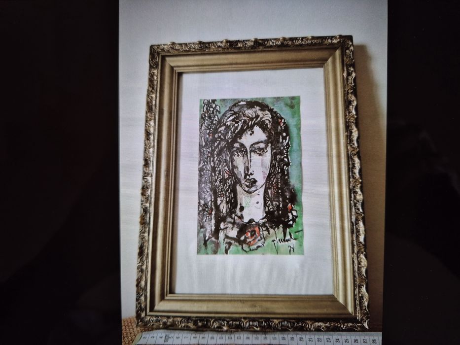 Tablou vechi portret femeie