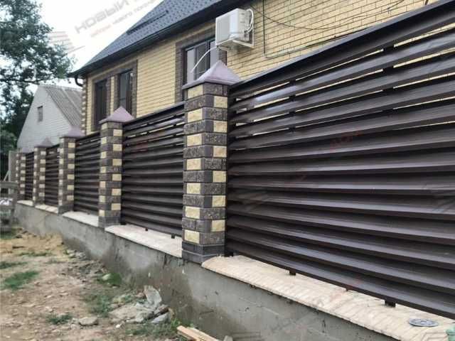 Забор жалюзи из металла