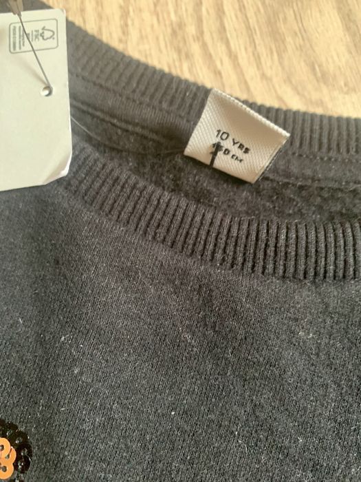 Нова детска вaтирана блуза с анимал принт и кожена пола