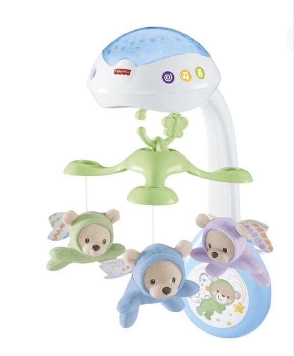 Fisher Price Музикална въртележка - проектор 3 в1 BUTTERFLY DREAMS