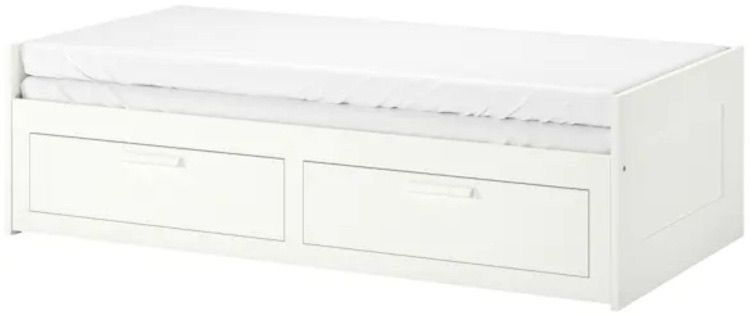 Кровать Ikea Brimnes с 2 матрацми, 2 ящиками
