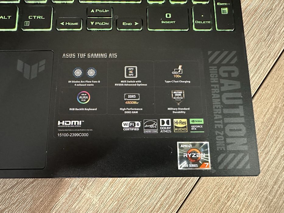 Геймърски лаптоп Asus TUF FA507NU