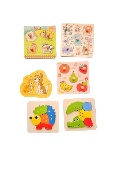 Lot puzzle-uri lemn în stare foarte bună