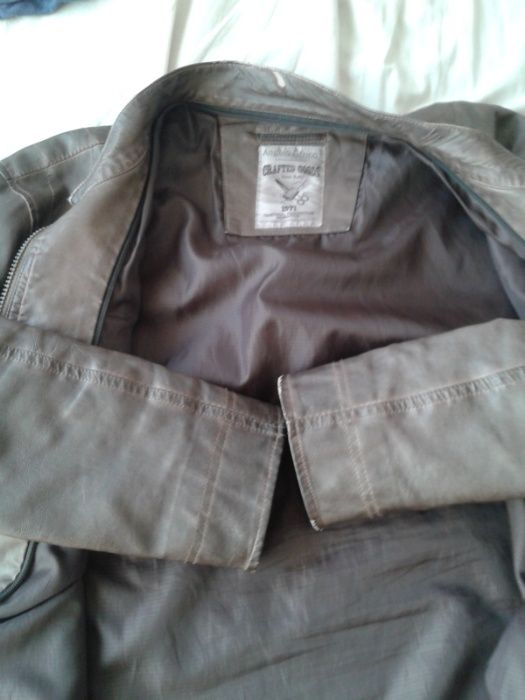 Geaca Angelo Litrico uzata piele ecologica, maro, mar. L barbati