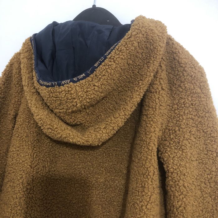 Унисекс Ново връхно яке анураг синьо/кафяв каракул NEXT - 5-6г