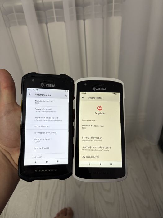 Vand 2x scannere zebra tc21