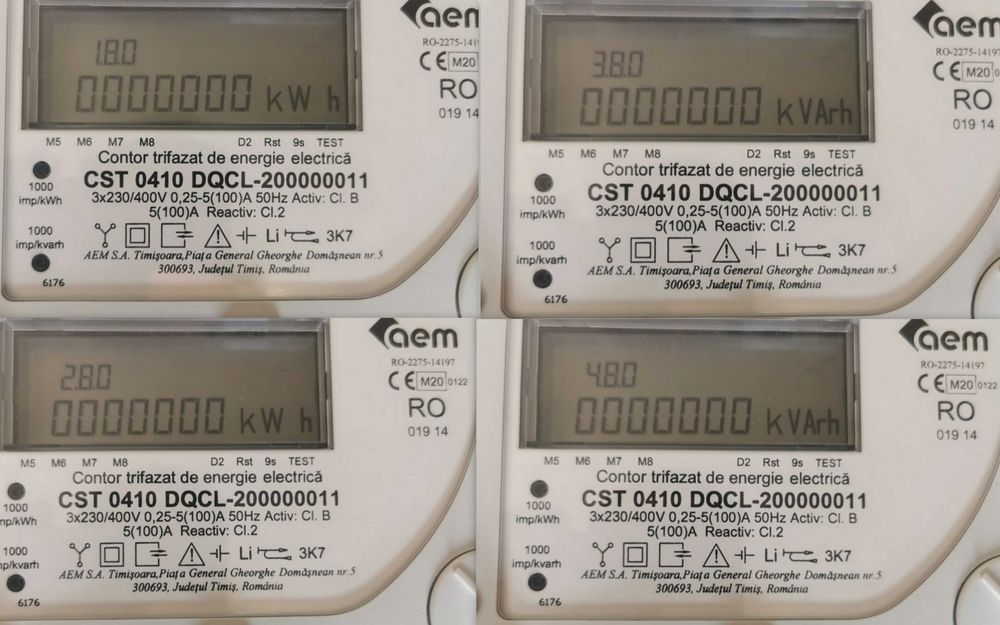 Contoare electronice trifazate si monofazate de energie electrică