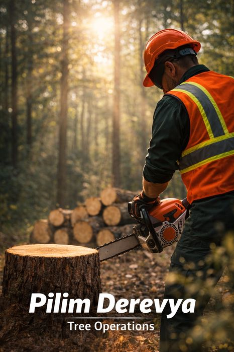 Пилим деревья профессионально — любая сложность, с вывозом, опыт 20 ле