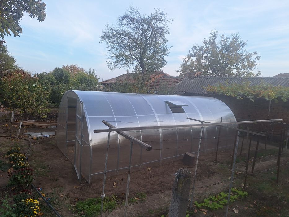 Поликарбонатна оранжерия 4x3 метра, 67 см разстояние, SUNNY Strong II