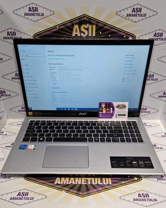 Laptop Acer Aspire 5, procesor i5-1135G7, 16Gb Ram, SSD 512 Gb